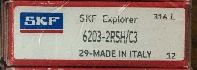 6203-2rs C3 Skf Double Sealed Bearing 17x40x12 (mm)